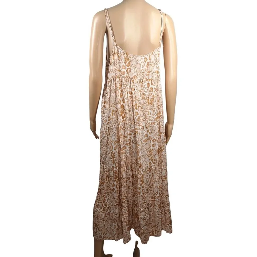Mumu Caroline Maxi Dress in Snake‎ Print - Size Small - Fashion Forward